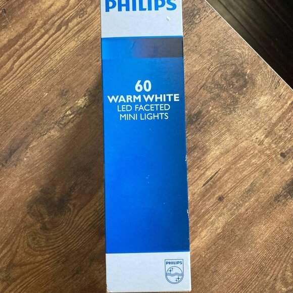 Philips 60-Count Warm White Mini Faceted LED String Lights Holiday Christmas - Picture 4 of 9